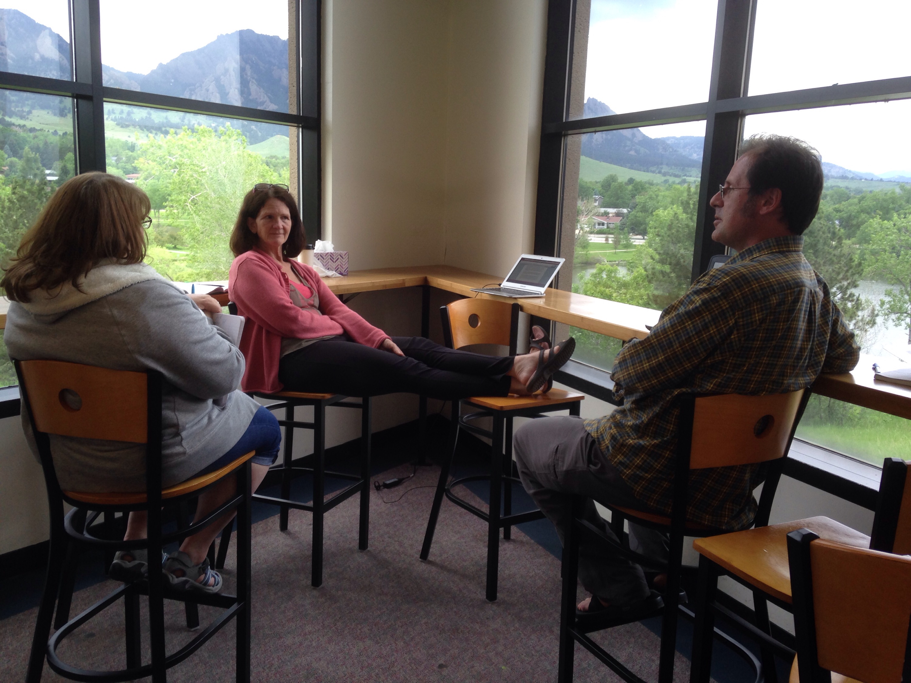 A writing group in action.